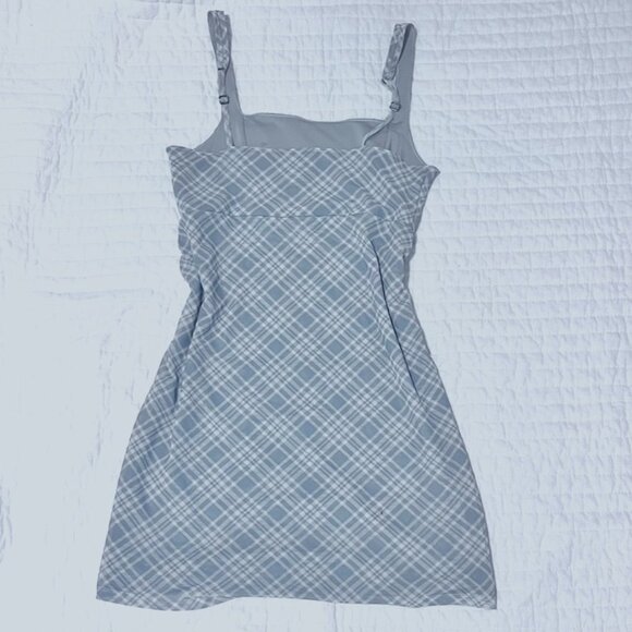 Hollister Co. Women's White and Blue Checkered Dress Social Tourist Collection - Picture 2 of 4